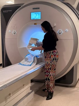 Megan Caruso prepping MRI 1